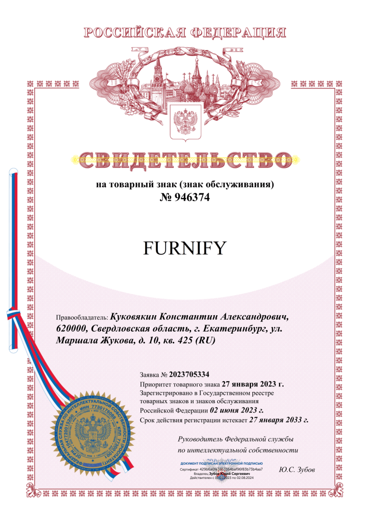 FURNIFY товарный знак